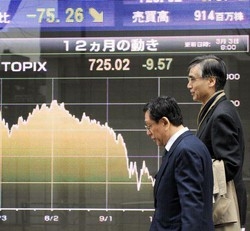 Borsa; Tokyo spera negli aiuti pubblici e limita le perdite
