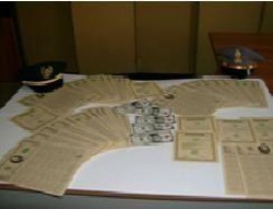 Sequestrati a Malpensa bond per 103,5 mld dollari