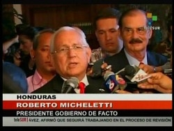 Honduras/ Micheletti: Non vedrò Zelaya, chieda asilo all’estero