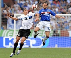 Calcio/ Pazzini manda la Samp in testa, Inter battuta 1-0