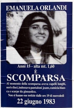 Caco Emanuela Orlandi, indagate altre 2 persone per il sequestro