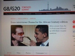 G8/ Bono Vox intervista Obama: “Onorerò impegno per l’Africa”