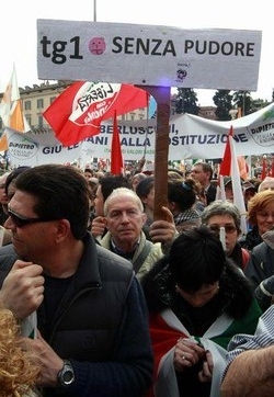 Governo/ Sabato a Roma il noB day 2, in piazza viola e Di Pietro