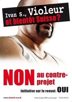 Svizzera /Nuova campagna-choc per espulsione stranieri criminali