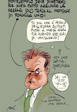 Ferrari/ Sul sito di Italiafutura vignetta contro Calderoli