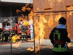 La cerimonia&nbsp;di Santa Barbara I vigili del fuoco in festa
