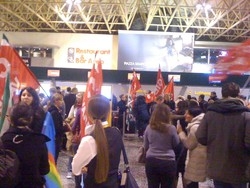 Malpensa, protesta Globe Ground Corteo e file al check in Lufthansa