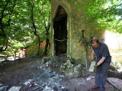 Fiamme alla torrettadei Giardini estensi