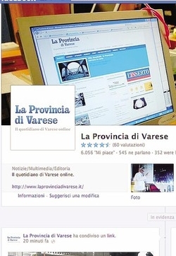 Dieci anni di Facebook
Varese è a quota 500mila