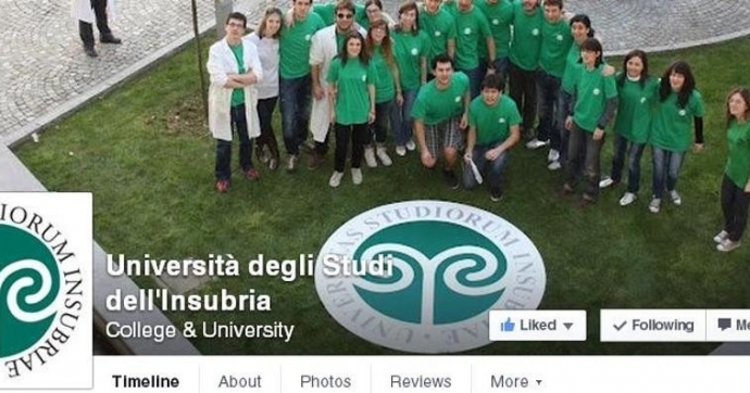 L’Insubria con Facebook è più social