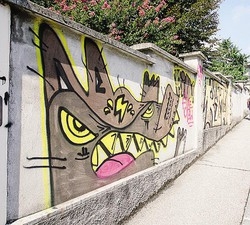 Un altro blitz dei graffitari
I vandali sfidano il  Comune