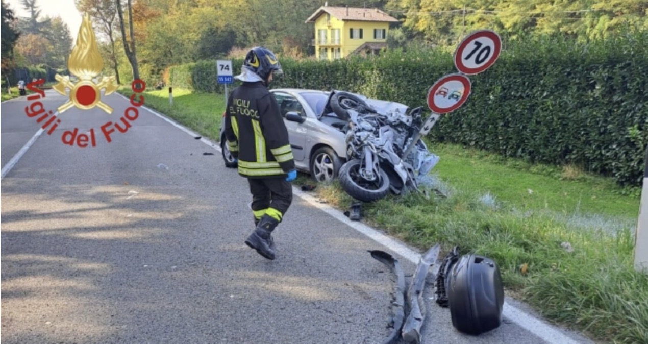 Schianto tra auto e moto sulla statale tra Binago e Malnate: tre feriti ...