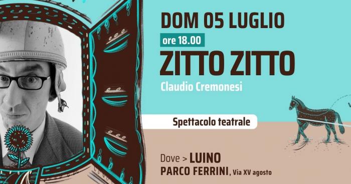 Luino, Claudio Cremonesi chiude la stagione ‘Latitudini’ con lo spettacolo: “Zitto, zitto”