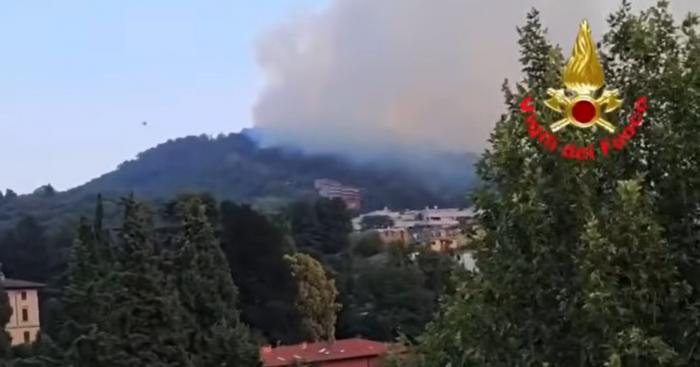 Incendio sul Monte Goi, evacuate cinque persone: fiamme sospinte dal vento verso Como