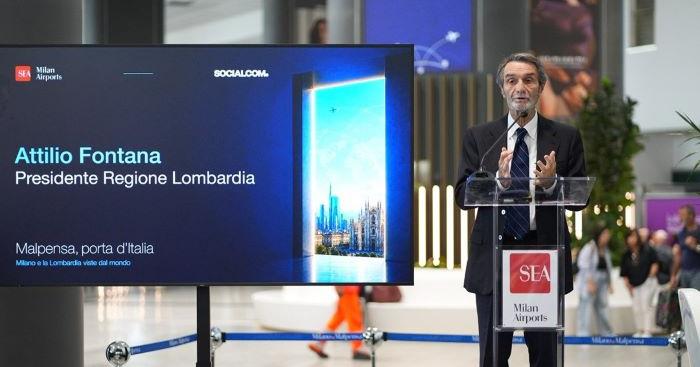 Malpensa, Fontana: “Scalo punto di riferimento, brand Lombardia sempre più attrattivo”