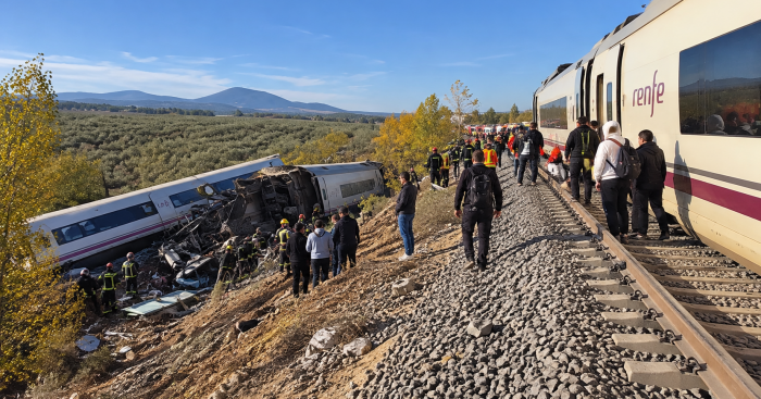 Scontro tra treni ad alta velocità in Spagna: vagoni in una scarpata, si temono molti feriti