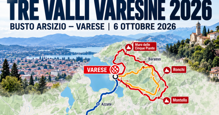 Tre Valli Varesine 2026, è il grande giorno: tutti i campioni al via tra Busto Arsizio e Varese