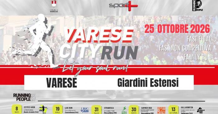 Varese City Run, già 1.500 iscritti: tre giorni di sport e festa in città