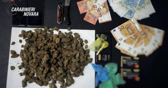 Controllo stradale a Borgomanero, sequestrati oltre 460 grammi di marijuana: arrestato 40enne